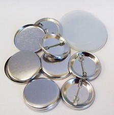 1.25" Pin Back Button Parts 1-1/4 Inch - 100 FREE SHIPPING