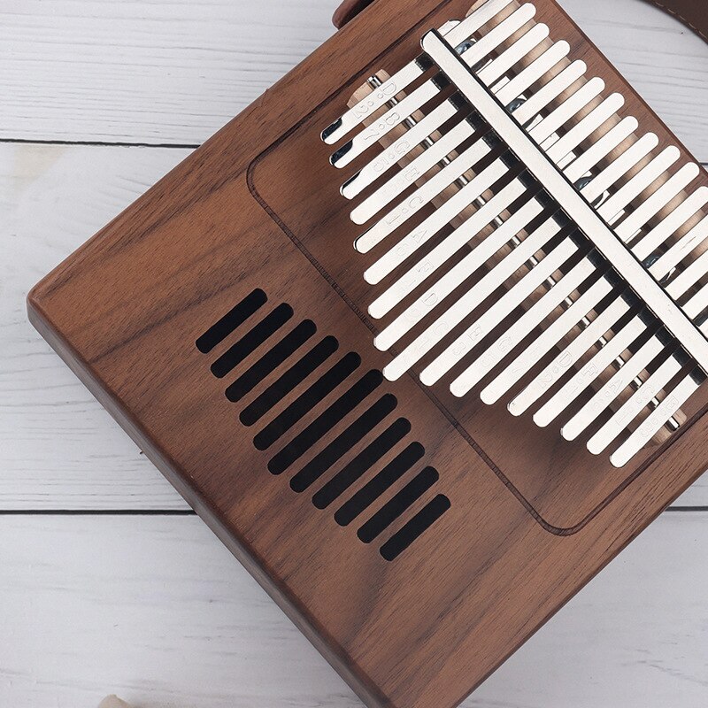 Tastiera Pianoforte per Principianti Noce Nero Kalimba 17 Tasti Radio Pollice Stile 2023 foto 2
