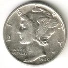 USA - 1940P - Mercury Dime - #642