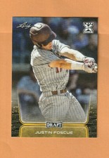 2020 JUSTIN FOSCUE LEAF DRAFT BASEBALL GOLD ROOKIE  LIMITED  HOT  LIVE  MINT