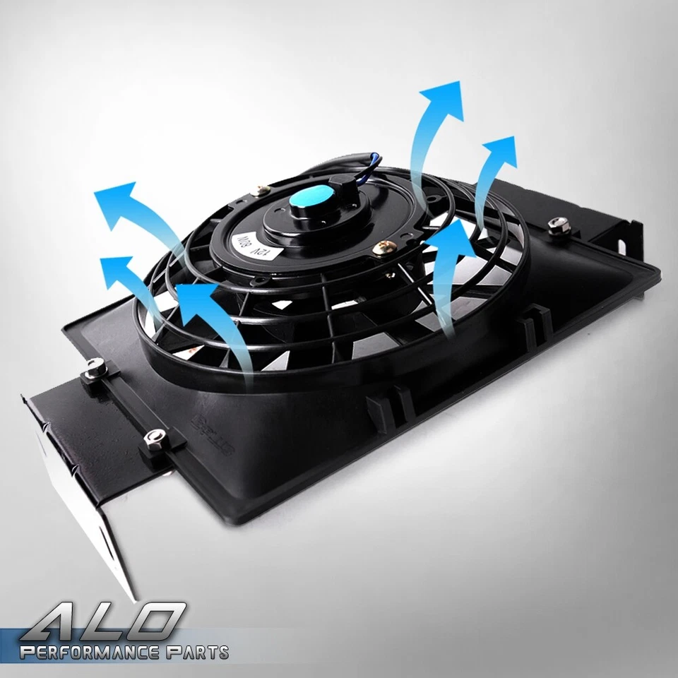 New Universal 12V 7" Pull Push Electric Engine Slim Oil Cooling Fan 2pcs Foto 4 de 4