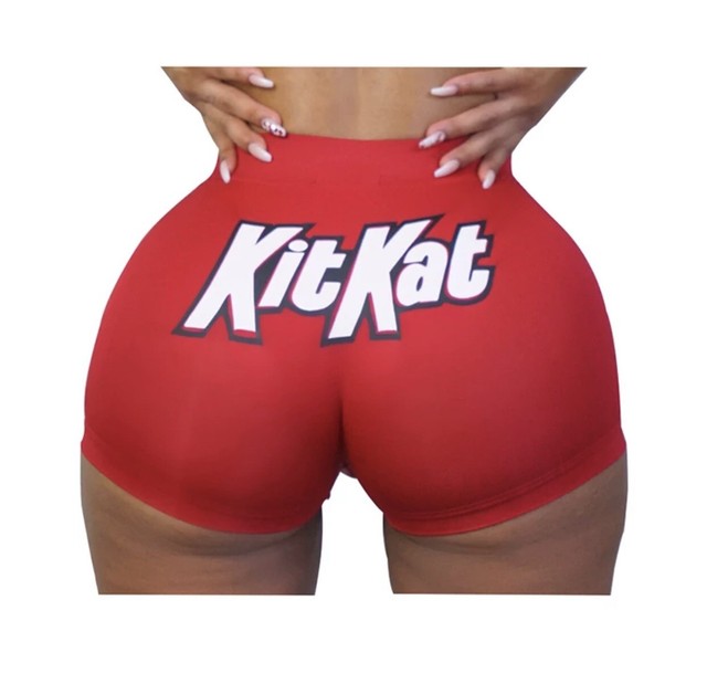 snickers candy booty shorts