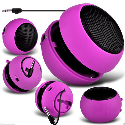 3.5mm Mini Capsule Travel Portable Rechargeable Speaker PINK