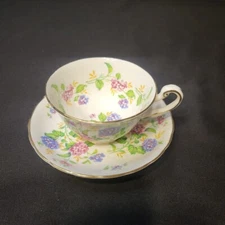 Royal Chelsea Floral Vintage Tea Cup and Saucer ENGLAND Teacup Floral Spring