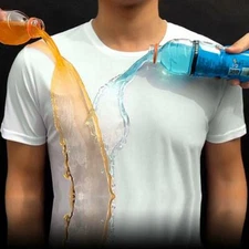 Hydrophobic Stain Proof Waterproof Tee-Shirt for Men