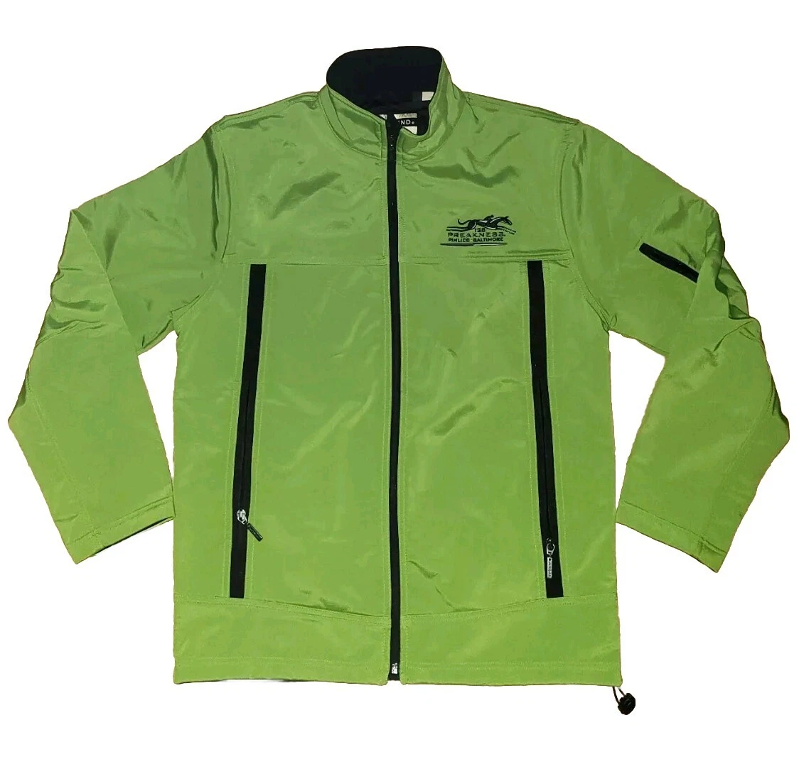 138th Preakness Pimlico Green Men's Windbreaker Jacket Size Small Equestrian
