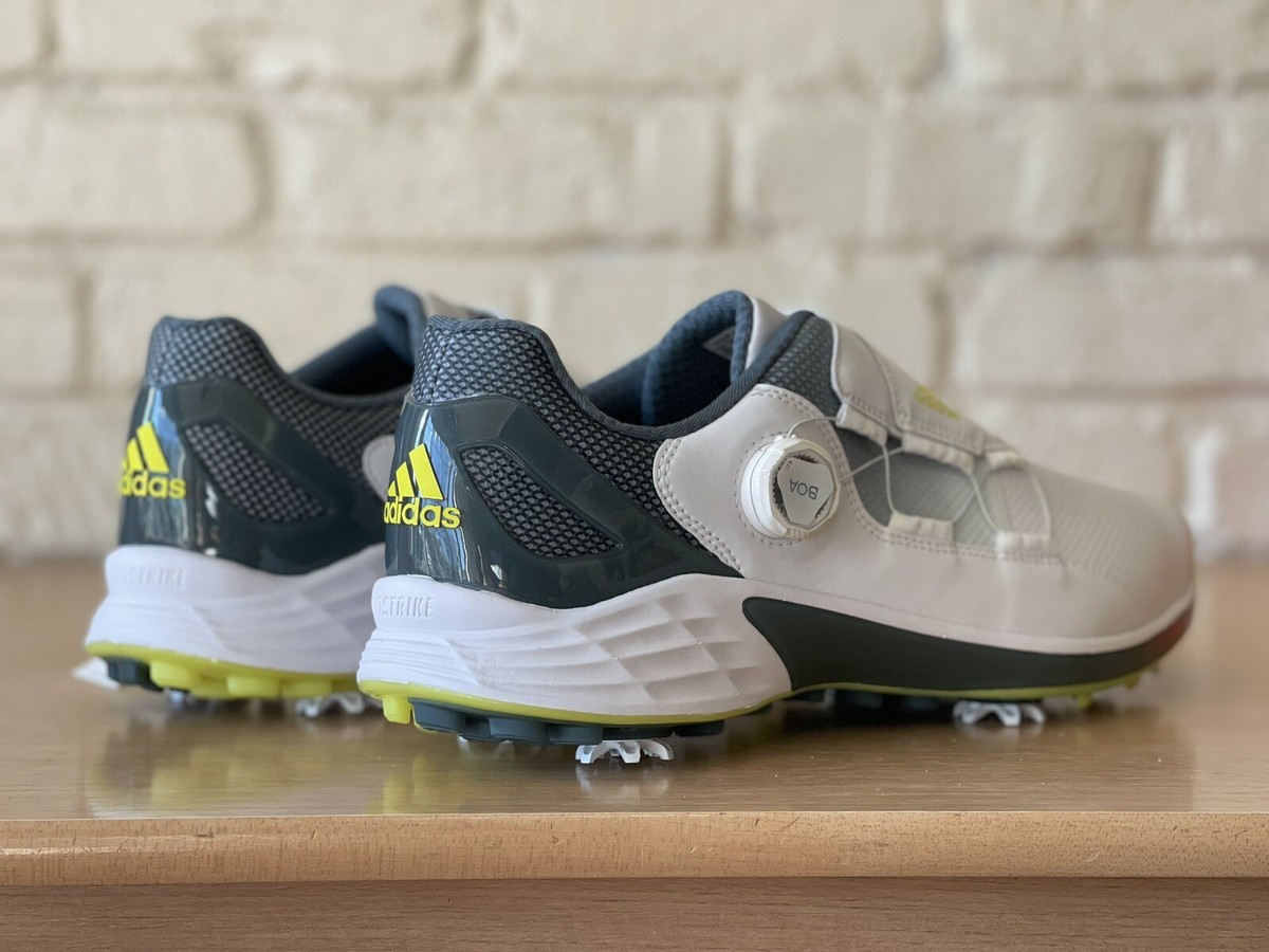 Adidas Boost! ZG21 Boa Men's Golf Shoes White Yellow FW5554 Men's