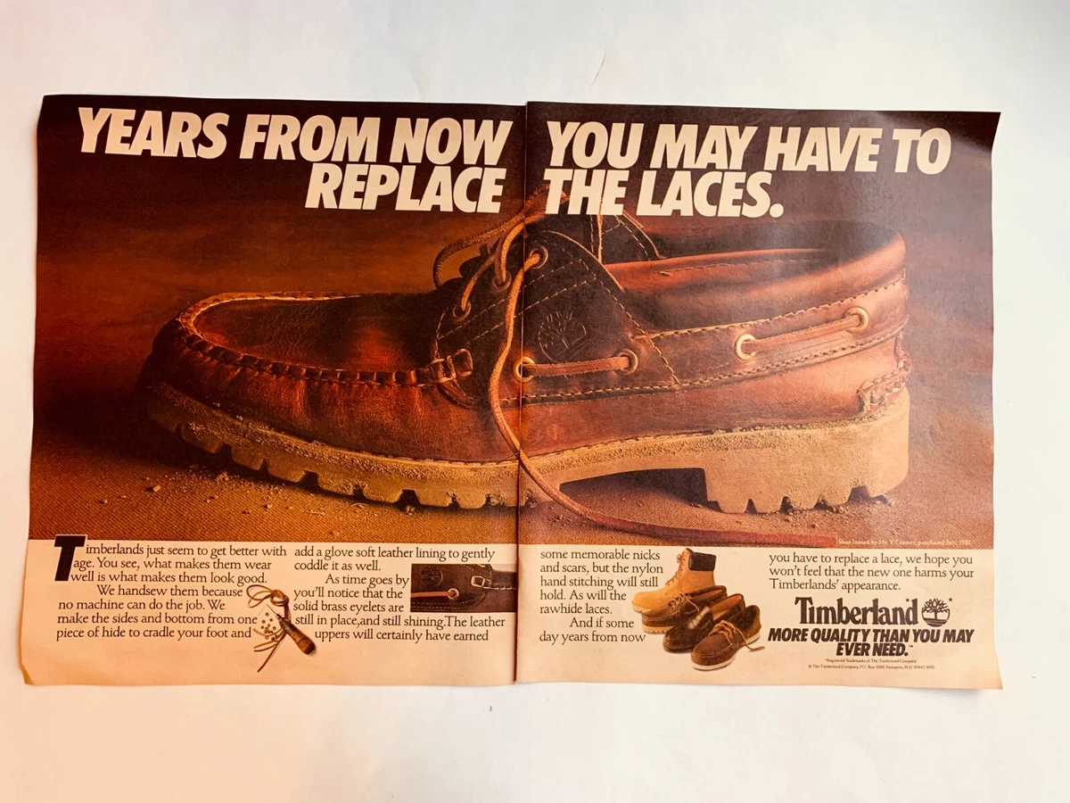 1986 Timberland Shoes Print Ad 12