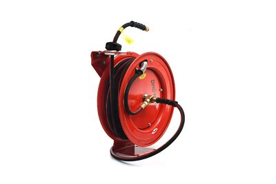 RMX Dino-Hide - Heavy-Duty Retractable Hose Reel w/Wrapped Finish Rubber Air ...