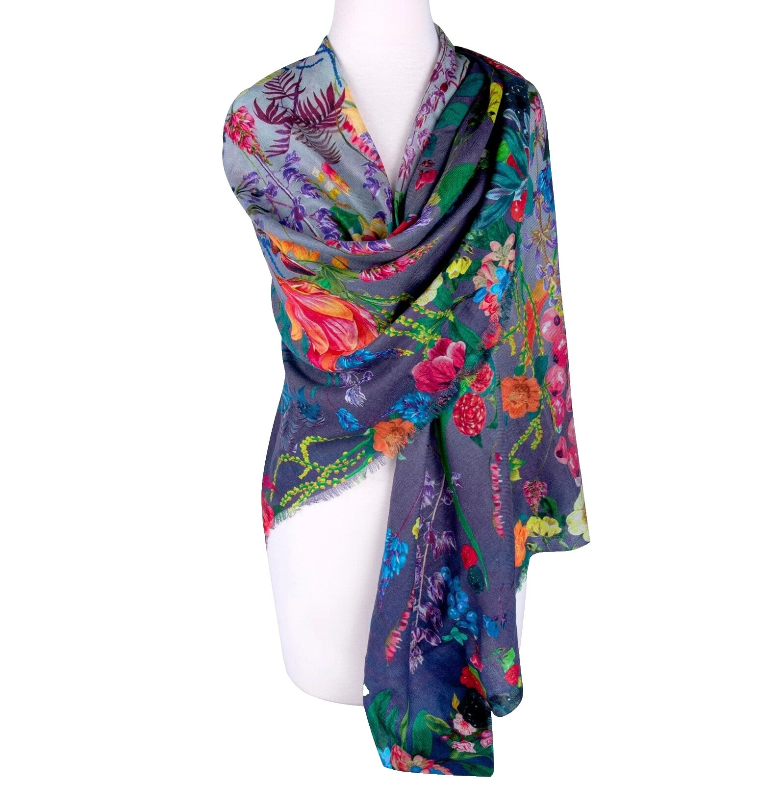 Bufandas y estolas floral multicolor Cachemira para Mujeres