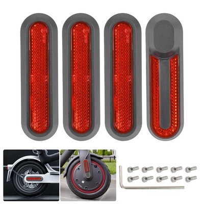 4Pcs Electric Scooter Wheel Cover With Reflector Bar For Xiaomi M365 1S Pro Pro2