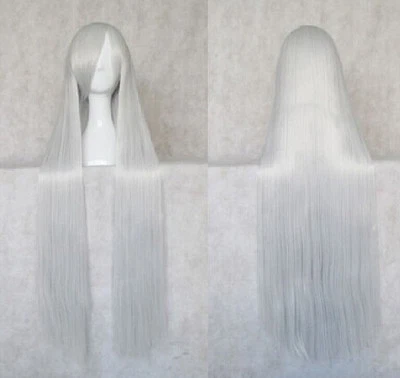 HAN 100cm Cosplay Perücke Glatt Damenperücke Wig in 6 Farben Halloween Karneval