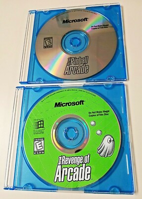 Microsoft Revenge Of Arcade & Pinball Arcade PC Windows Games Discs Lot of 2  