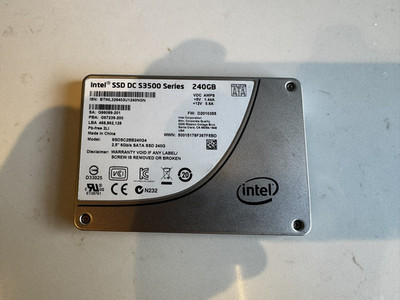 Intel DC S3500 240GB SSD - SSDSC2BB240G4 2,5'' SATA III 6Gb/s | Gereinigt & Getestet