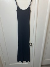 Skims Maxi Dress Size Small Blue Soft Lounge Ribbed Slip Stretch Sleeveless