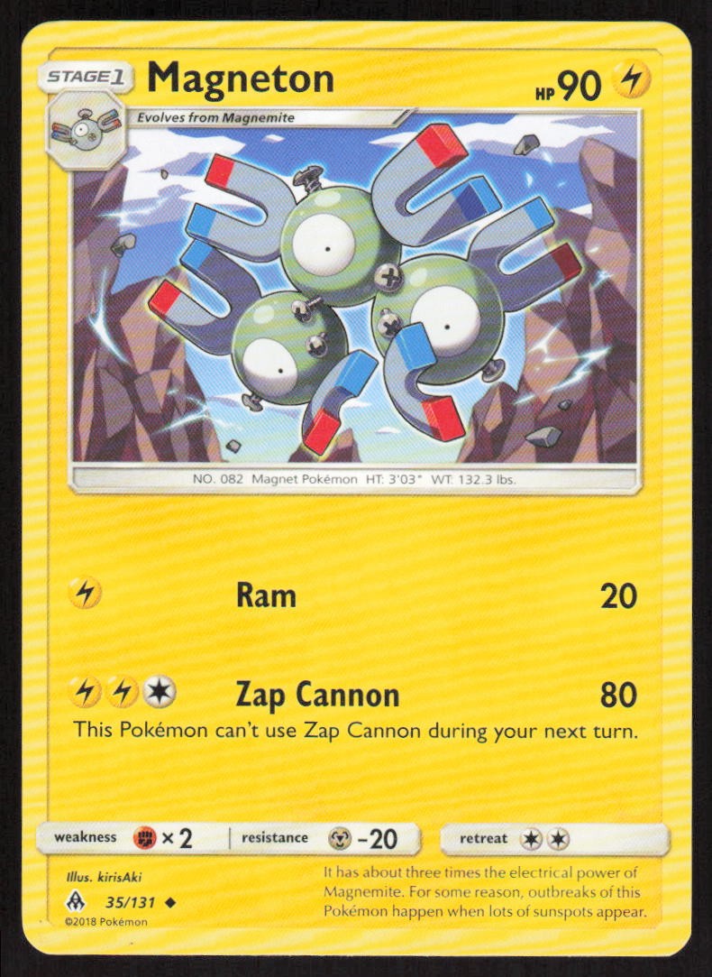 Pokemon Magneton Uncommon 35/131 SM - Forbidden Light LP