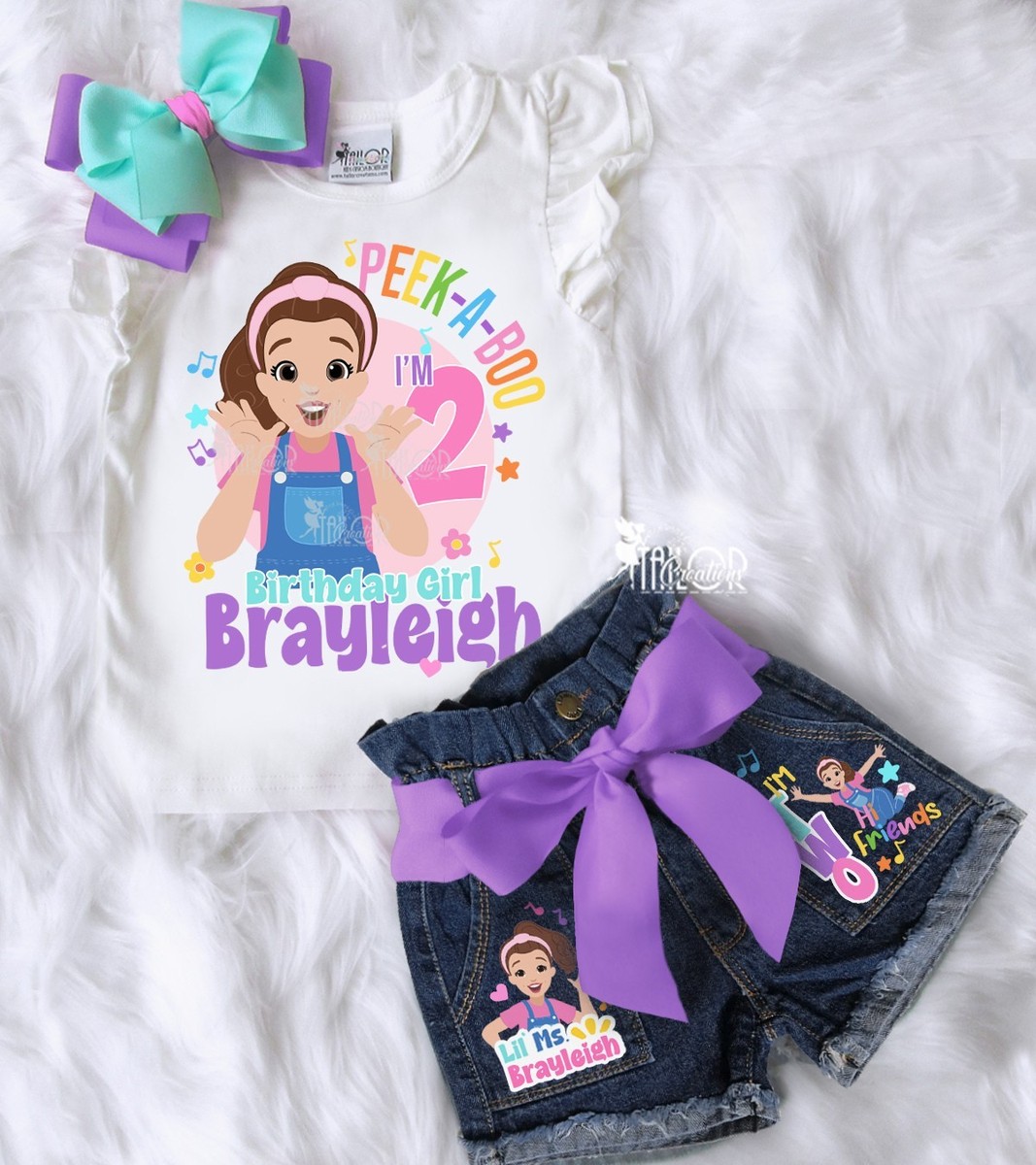 Ms Rachel Birthday Party Outfit, Ms Rachel Birthday Custom Denim Birthday  Outfit | eBay