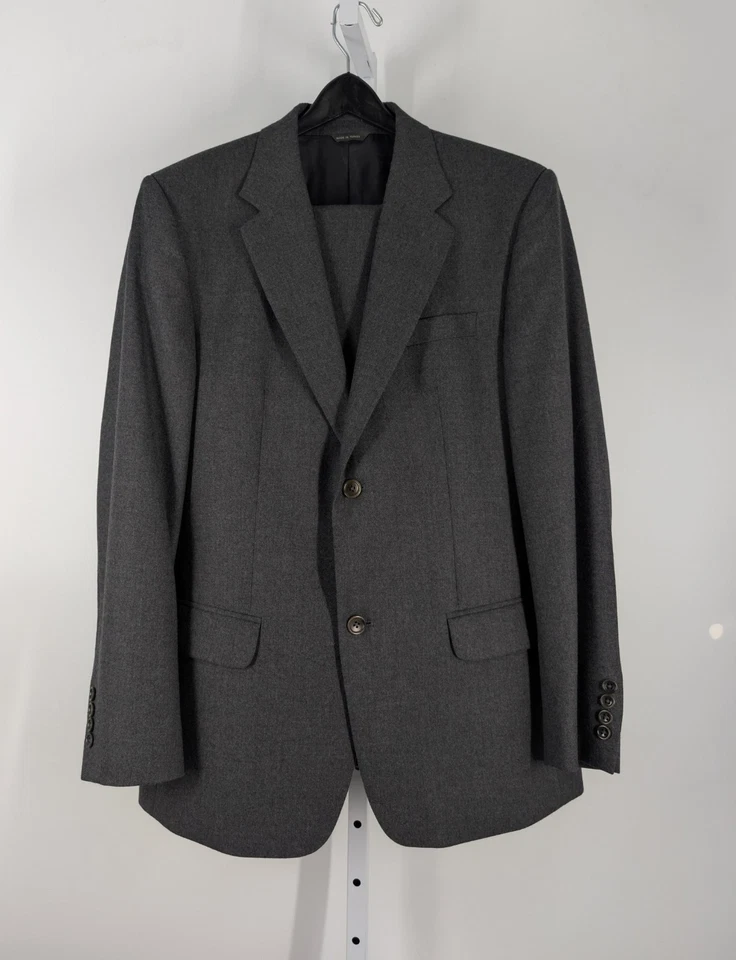 Traje de franela de lana gris carbón Gavin 42S 3430 Banana Republic 2002 de colección Y2K para hombre Foto 2 de 4