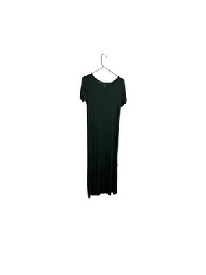 Daily ritual dark hunter green minimalist t shirt maxi dress medium coastal  chic | eBay