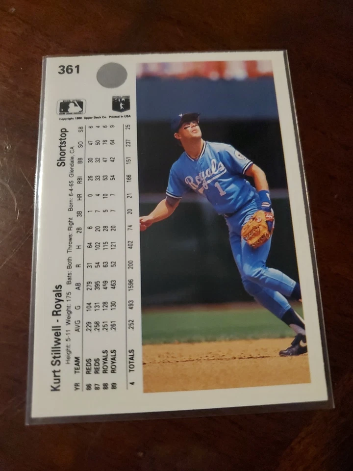 1990 Upper Deck - Kurt Stillwell #361 - Image 2 of 2