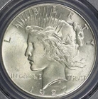 1927 PEACE DOLLAR PCGS MS 63 GLOWING SILVER SATIN WITH A HINT OF VANILLA OVER A