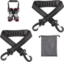 2pcs Ski Boot Carrier with Storage Bag, Portable Ski Carrier Backpack Straps, Sn