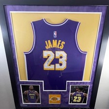 LeBron James Lakers Signed Framed Jersey Purple Autograph Beckett Authenticated