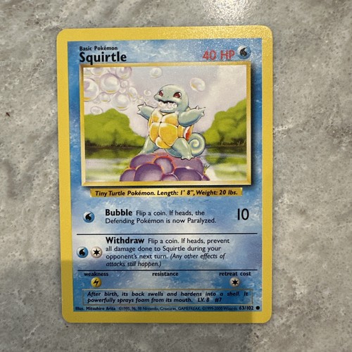 Squirtle — Base Set (1st Edition,Shadowless)