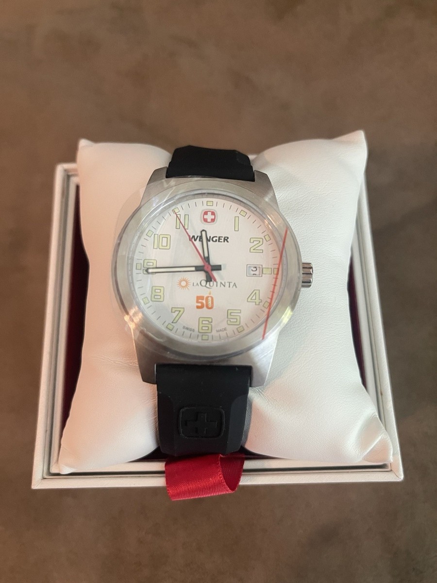 WENGER Unisex Watch Avenue 35 mm, Swiss Made Analogue Quartz Waterproof up to 100 m, Silicone Bracelet, Silver, Bracelet, siliver, strappy