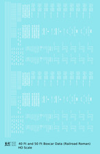 K4 HO Scale Decals White 40 To 50 Ft Boxcar Dimensional Data Set Roman Font