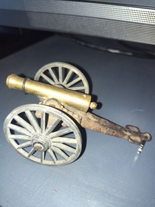 Vintage Cast Iron Military Cannon Toy for Adults, Age Level 17 Years & Up