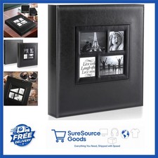 500 Pockets Photo Album 4x6 Black Leather Classic Wedding Picture Album