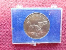 Apollo 11 1969 NASA Space Mission Rocket Project Medallion Token in Box