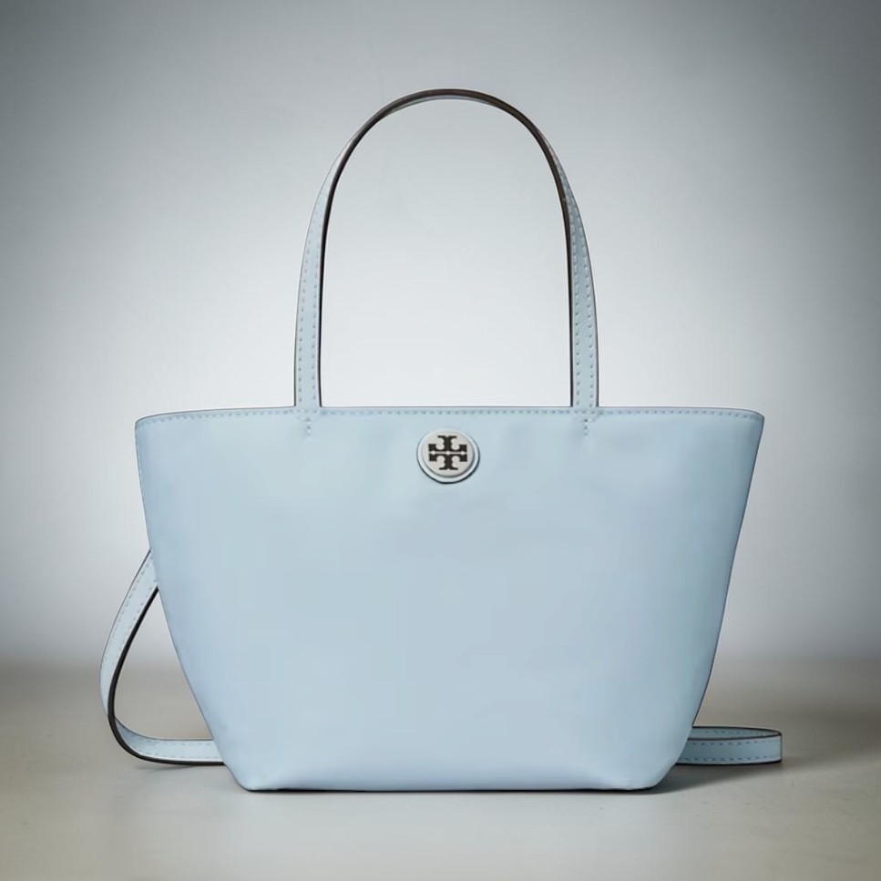 Tory Burch Nylon Mini Tote 167913 Morning Blue $250 | eBay