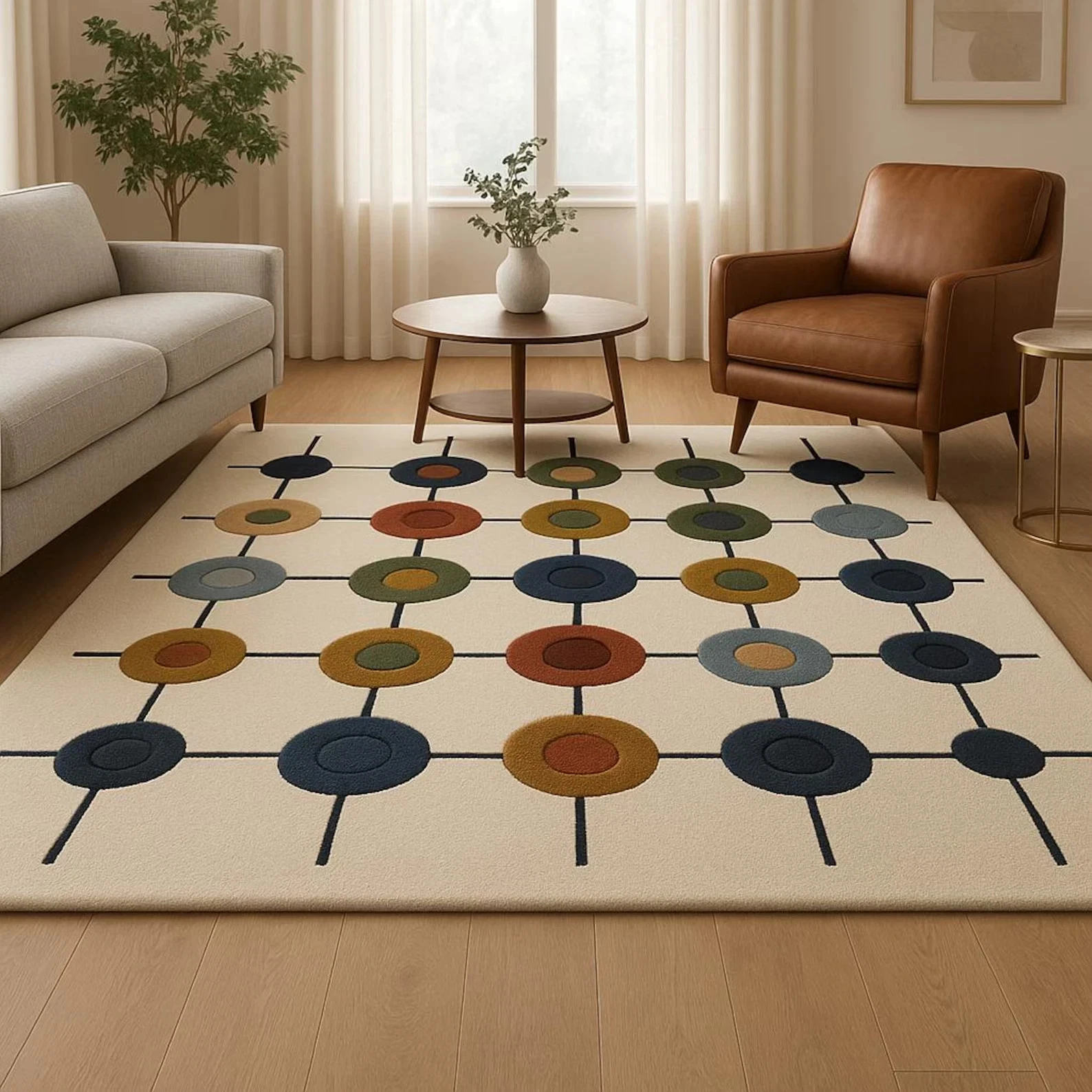 Luxury Hand Tufted Nz Wool Rug Color Multicolor Handmade Design Area Carpet Rug