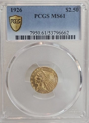 Photo of a 1926-P Indian Quarter Eagle from an eBay listing that sold on Jul 13, 2026