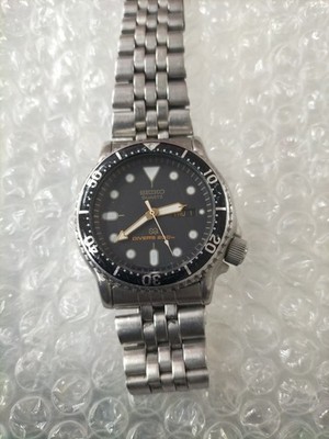 SEIKO VINTAGE CLASSIC QUARTZ 42MM HERREN TAUCHERUHR 5H26-7A10, GEBRAUCHT.