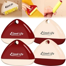 Good Life Lint Roller, Reusable Mini Roller Pet Rose Red/Cream White 