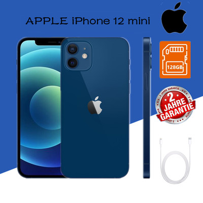 NEU Apple iPhone 12 mini - 128GB - Blau (Ohne Simlock) (Dual-SIM)  Versiegelte