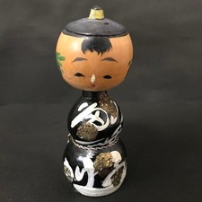Ornement de poupée Kokeshi japonaise en forme de gourde d'époque Showa créatif