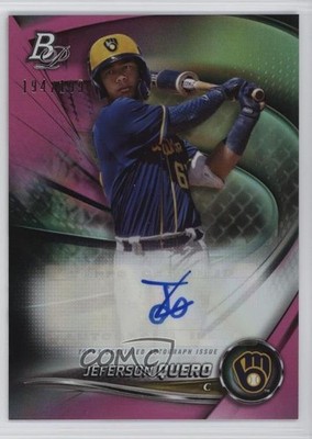 2022 Bowman Platinum Top Prospects Pink 194/199 Jeferson Quero #TOP-82 Auto 1tv9