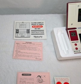 Nintendo Game & Watch Black Jack BJ-60 Multi Screen 1985 w/ Box Tested Complete