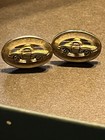Vintage Gold Tone Automobile Cuff Links By Shield