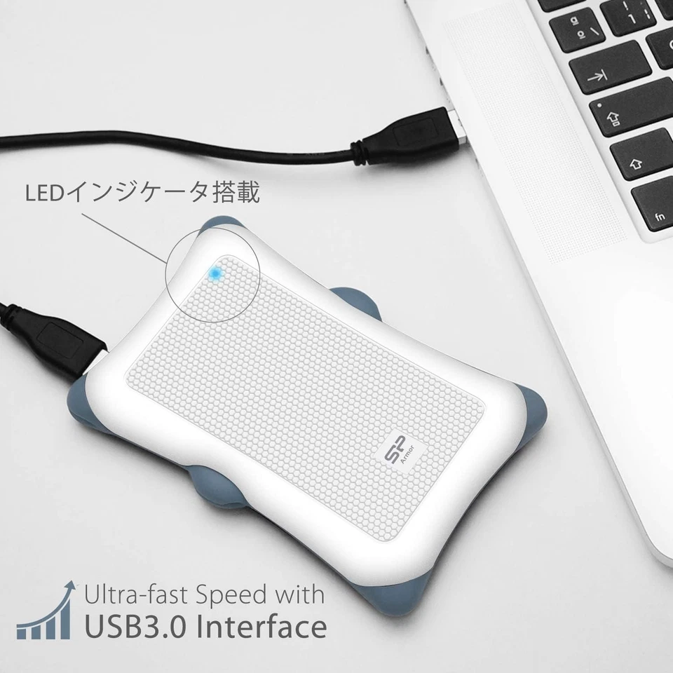 Silicon Power 2 TB External Portable Hard Drive Rugged Armor A30 Shockproof 2.5- - Image 4 of 4