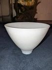 VINTAGE WHITE MILK GLASS LAMP SHADE DIFFUSER TORCHIERE SHADE 8"  2"  FITTER