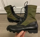Vintage Bata Military Jungle Boots Size 8 W Vietnam War 1960's Spike Protective