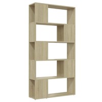 BüCherregal Raumteiler Sonoma-Eiche 80X24X155 Cm Holzwerkstoff