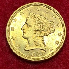 PL 1889 G$2.50 Liberty Head Gold Quarter Eagle - Proof-Like Fields