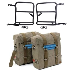 Green Pannier Bags With Fitting For Royal Enfield New Classic Reborn 350 @RE