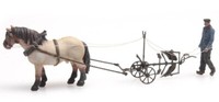 Artitec 387.392 - 1:87: Pferd, Pflug + Landwirt - Neu + Ovp